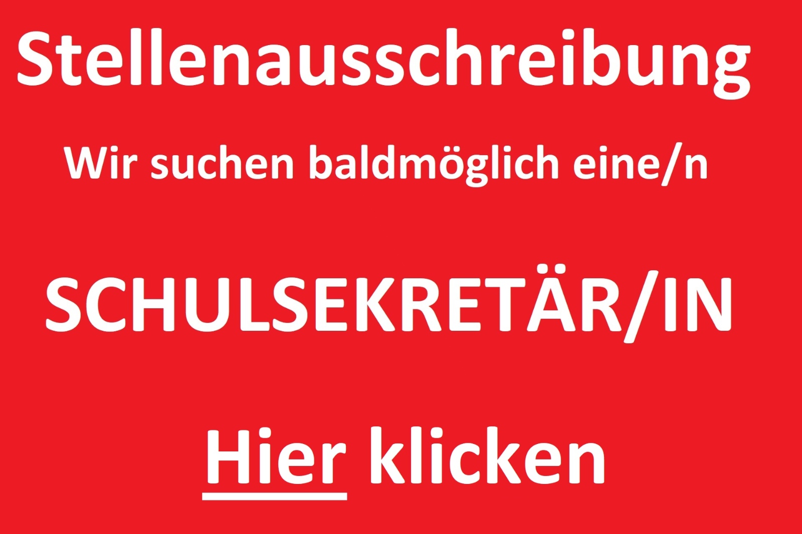 Ausschreibung Schulsekretär/in